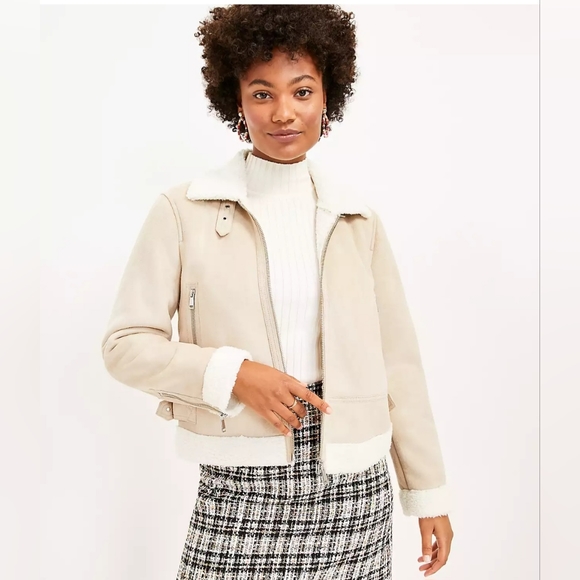 LOFT Jackets & Blazers - Loft Faux Suede Aviator Jacket